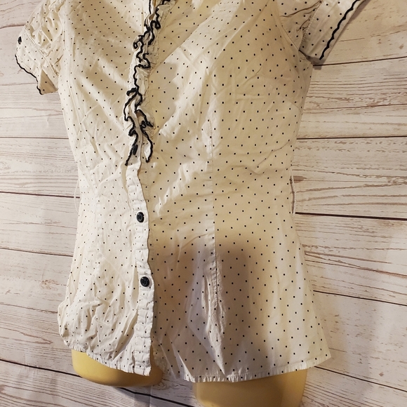 Daytrip Polka Dot Button Down Blouse - Picture 3 of 9